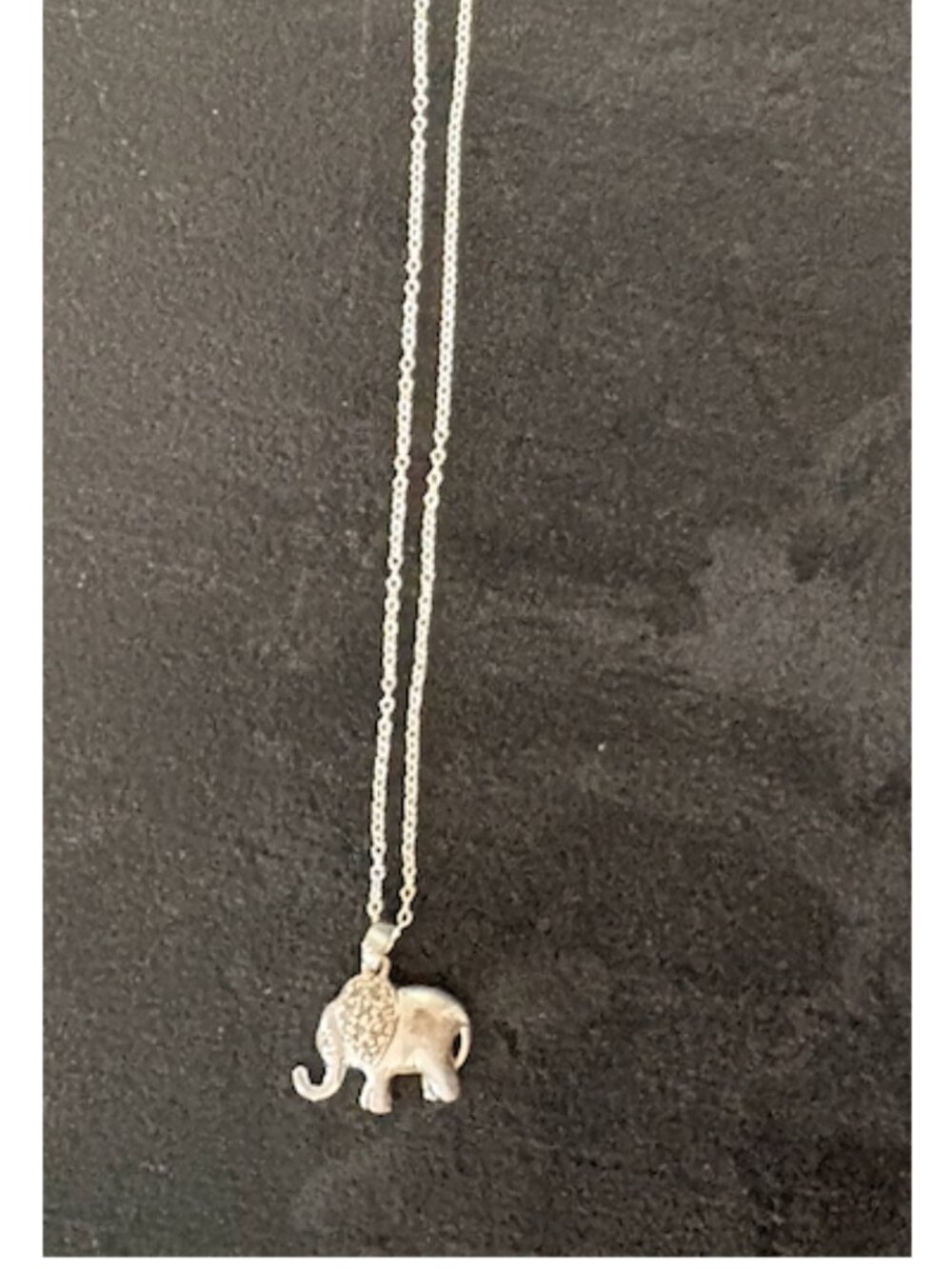 925 Sterling Silver Elephant Pendant Necklace 18" Thai Style